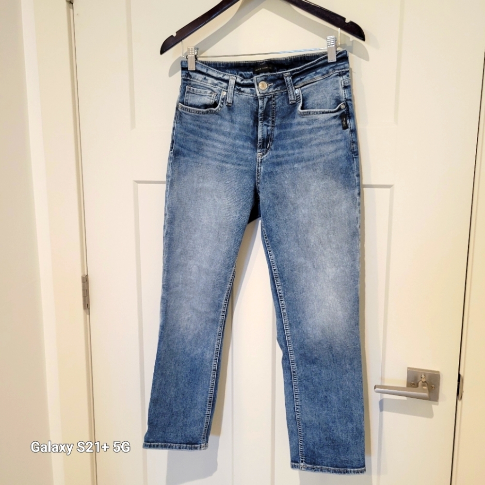 Silver Jeans Co. Capri acid wash jeans